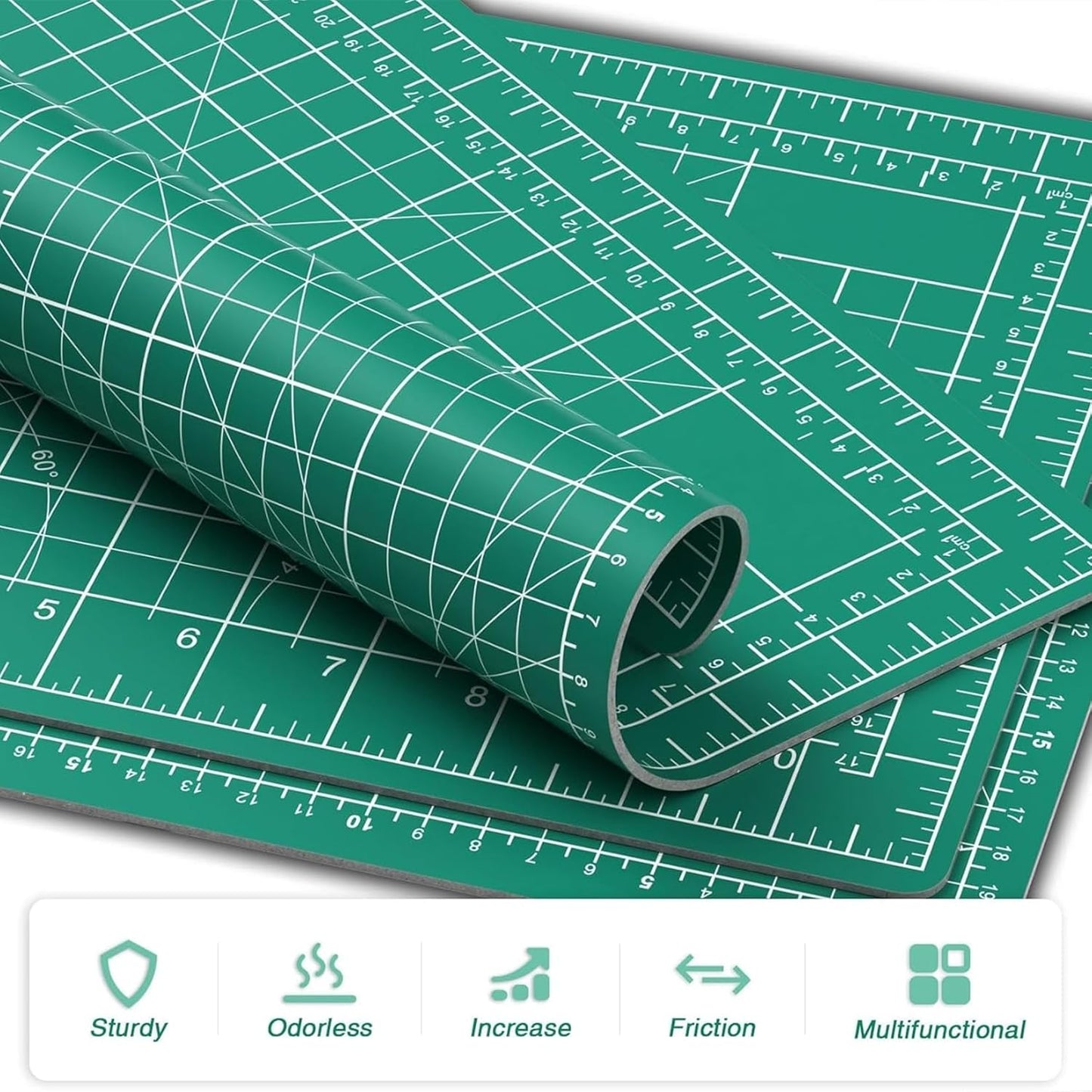 DIYSELF Cutting Mat 12in×18in, Cutting Mats for Crafts, Self Healing Cutting Mat A3, Fabric Cutting Mats Double Side for Sewing, Quilting, Craft Mat for Desktop, Matting & Mounting Materials