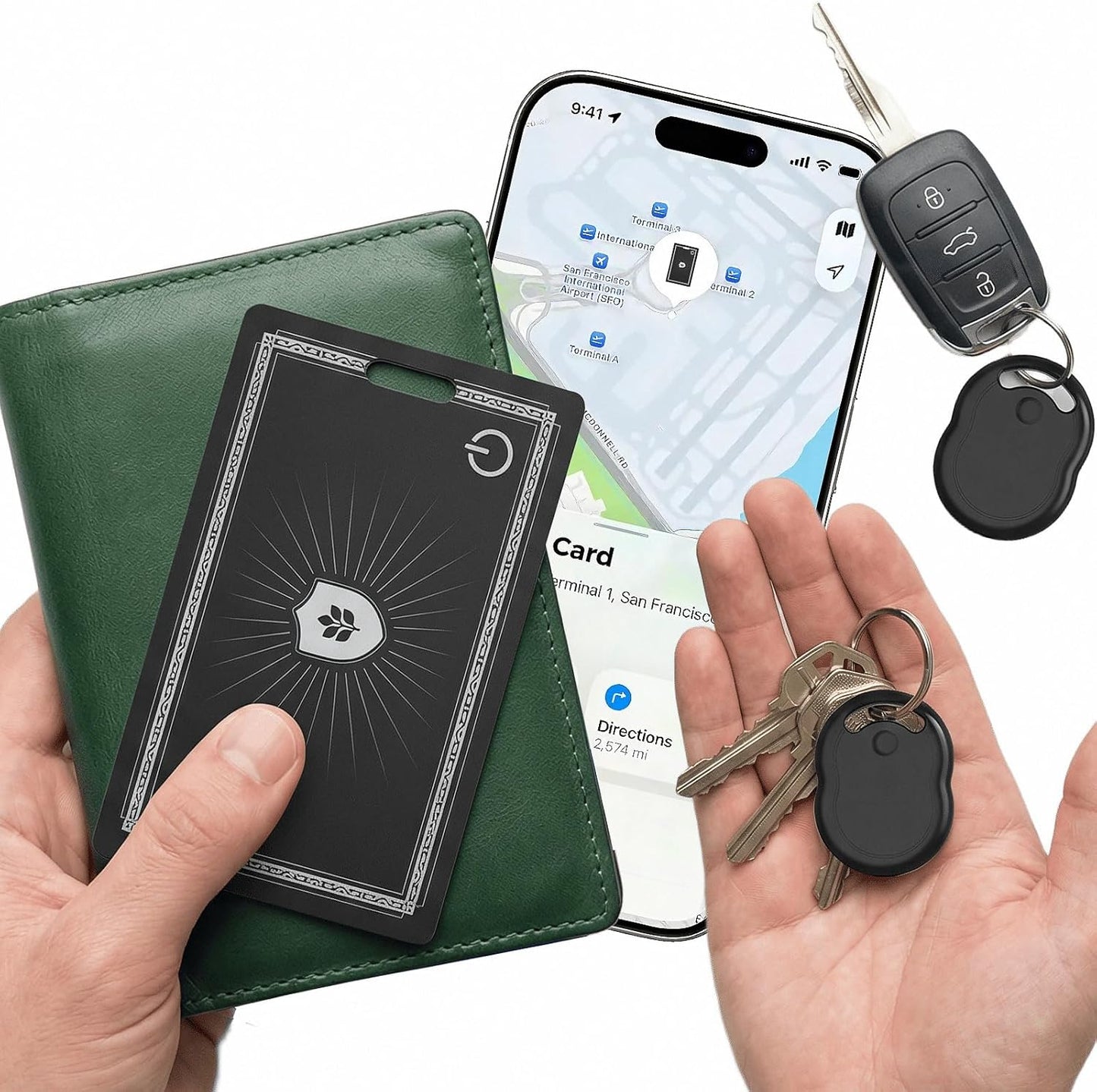 Wallet Tracker Card for Apple Find My (iOS Only, Apple MFi Certified) -Ultra Slim Rechargeable Bluetooth GPS Tracker,5-10 Years Staying Power,Item Locator for Wallet,Key Finder,Bags,Luggage(1-Pack)