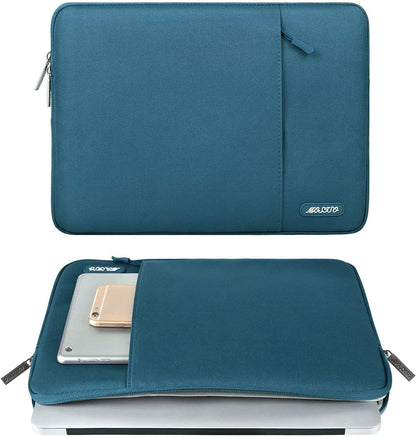MOSISO Laptop Case 13.3 inch, 13-13.3 inch Laptop Sleeve Compatible with MacBook Air/Pro 13/Pro 14 M5 M4 M3 M2 M1, HP Dell ASUS Lenovo,Polyester Vertical Computer Sleeve Bag with Pocket, Antique Green - Colors B