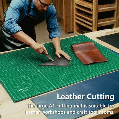 Ecraft Large Self Healing Cutting Mat: 24" x 36" Double Sided 5-Ply Hobby Mat, A1 Rotary Cutting Sewing Mat for Crafts, Fabric,Sewing,Quilting,Scrapbooking,Projects,Grey/Black