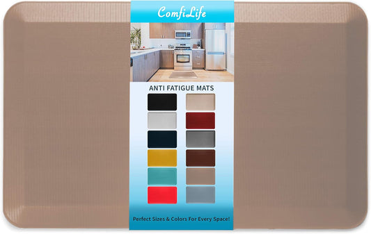 ComfiLife Anti Fatigue Floor Mat – 3/4 Inch Thick Kitchen Mats for Floor, Standing Desk Mat, Kitchen Rug – Comfort at Home, Office – Durable – Stain Resistant – Non-Slip Bottom (20" x 32", Black)