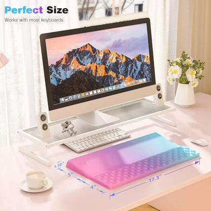 Ospelelf Tilt Keyboard Stand with Wrist Rest, Comfy Ergonomic Keyboard Riser Holder for Office Home