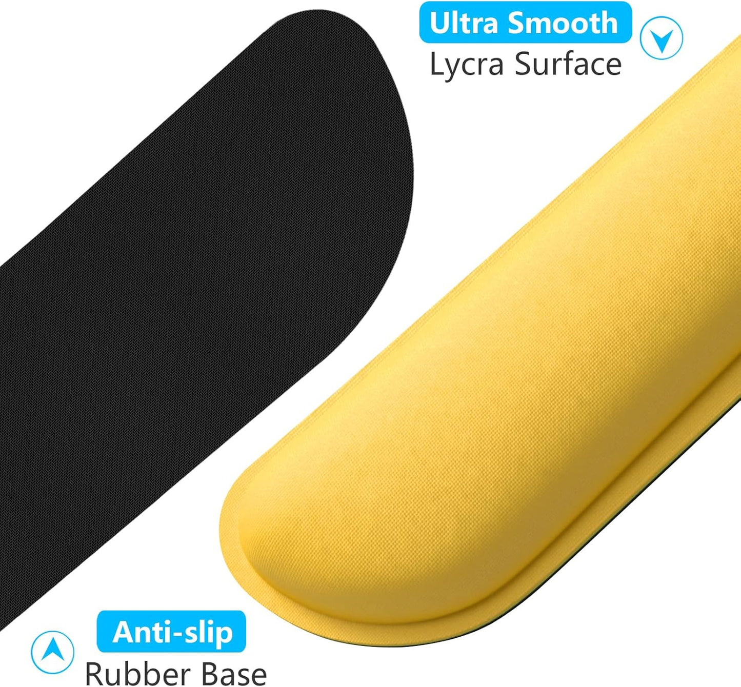 Dapesuom Enlarge Keyboard Wrist Rest, Memory Foam Keyboard Wrist Cushion for Computer Desk Mats Support, Pain Relief Ergonomic Mouse Pad Rests with Non-Slip Base for Gaming, Laptop, Radiant Orchid