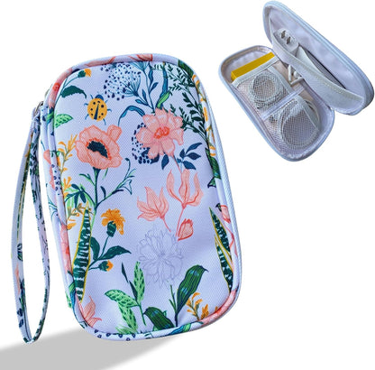 Electronics Organizer Travel Case, Cable Organizer Travel Essentials Tech Pouch,Suitable for Charger, Cable, Phone，Flash Drive,Bohemian leaves
