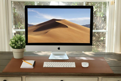 Leather Desk Pad 36" x 20", Vine Creations Office Desk Mat Waterproof Black - Premium Quality - Smooth Mouse Writing Surface - Maximum Protection Dual-Sided Pu Leather Blotter for Desk Office/Home