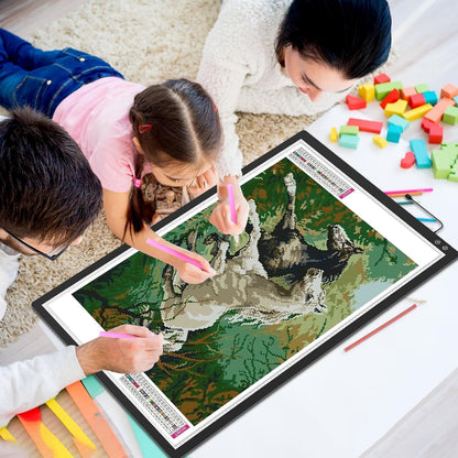 TOHETO A3 Light Pad, Rechargeable Light Board for Diamond Painting, Tracing Light Box with Stand and Clip, Light Table Lightbox for Tracing, Drawing