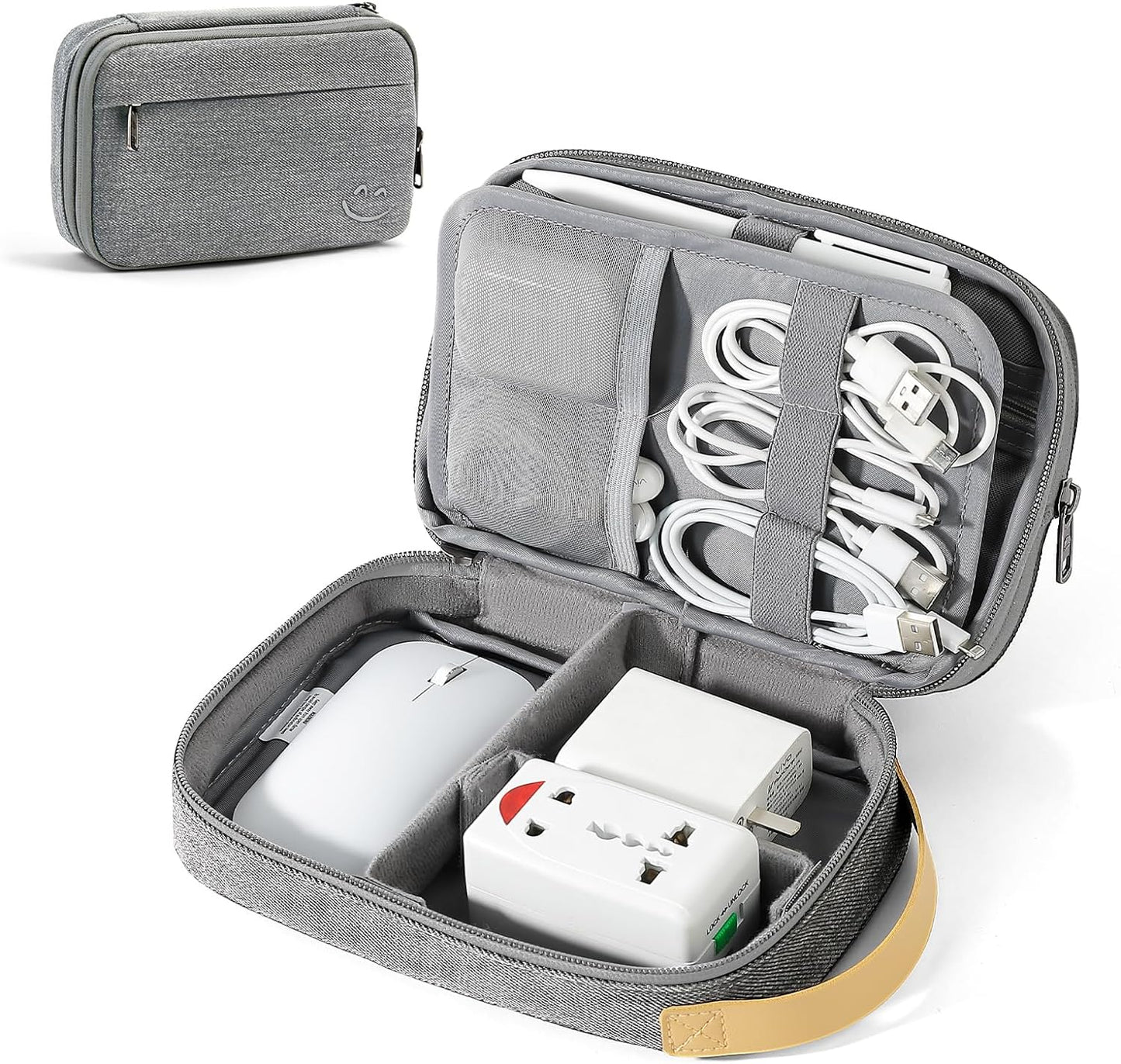 Travelkin Cord Organizer Travel, Electronic Organizer Travel Case, Cable Organizer Bag For Cords,Chargers Phone, Sd Card,Usbs (Black)