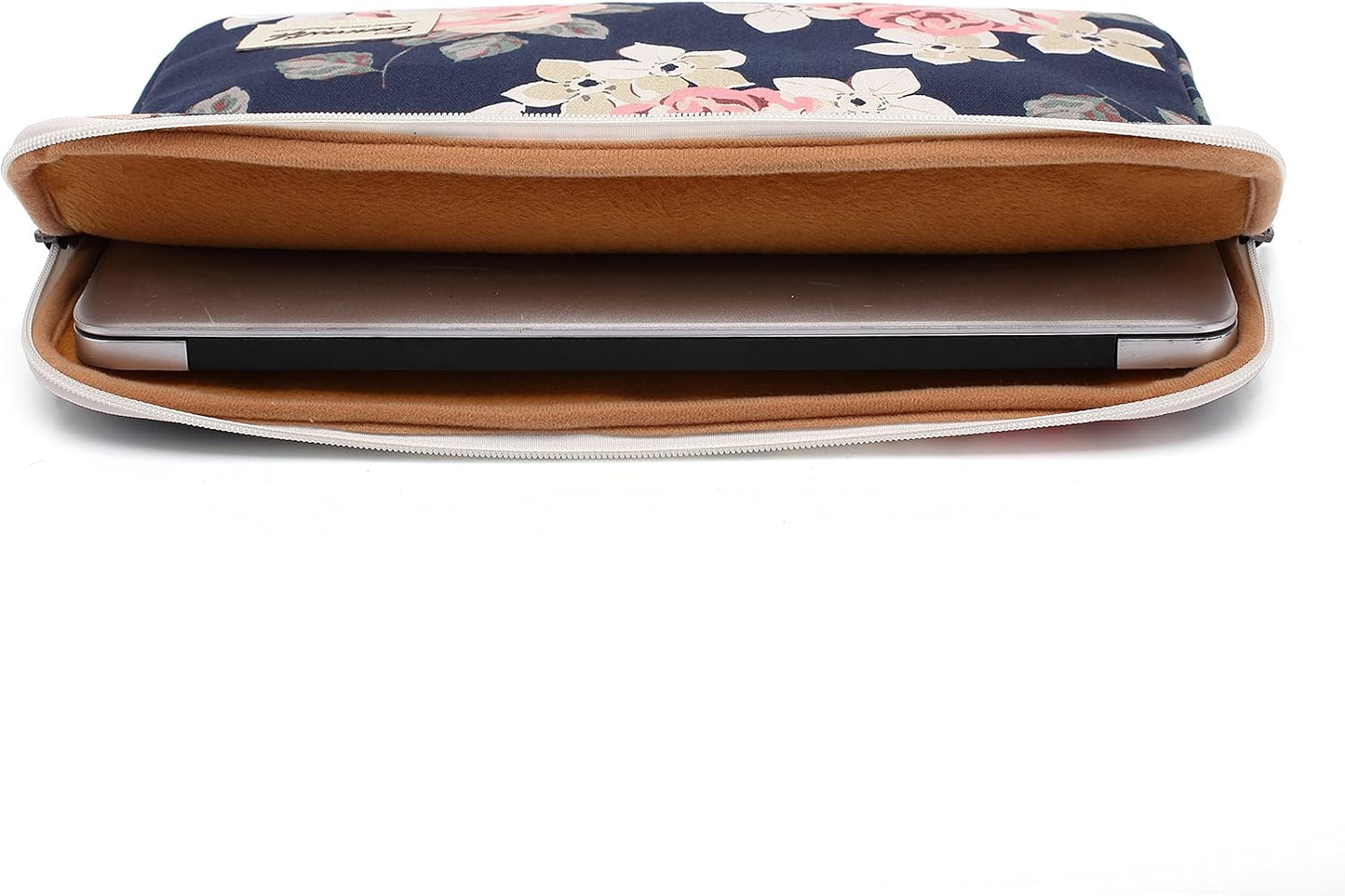 Canvaslife White Rose Patten Laptop Sleeve 14 inch 14.0 inch Laptop case Bag