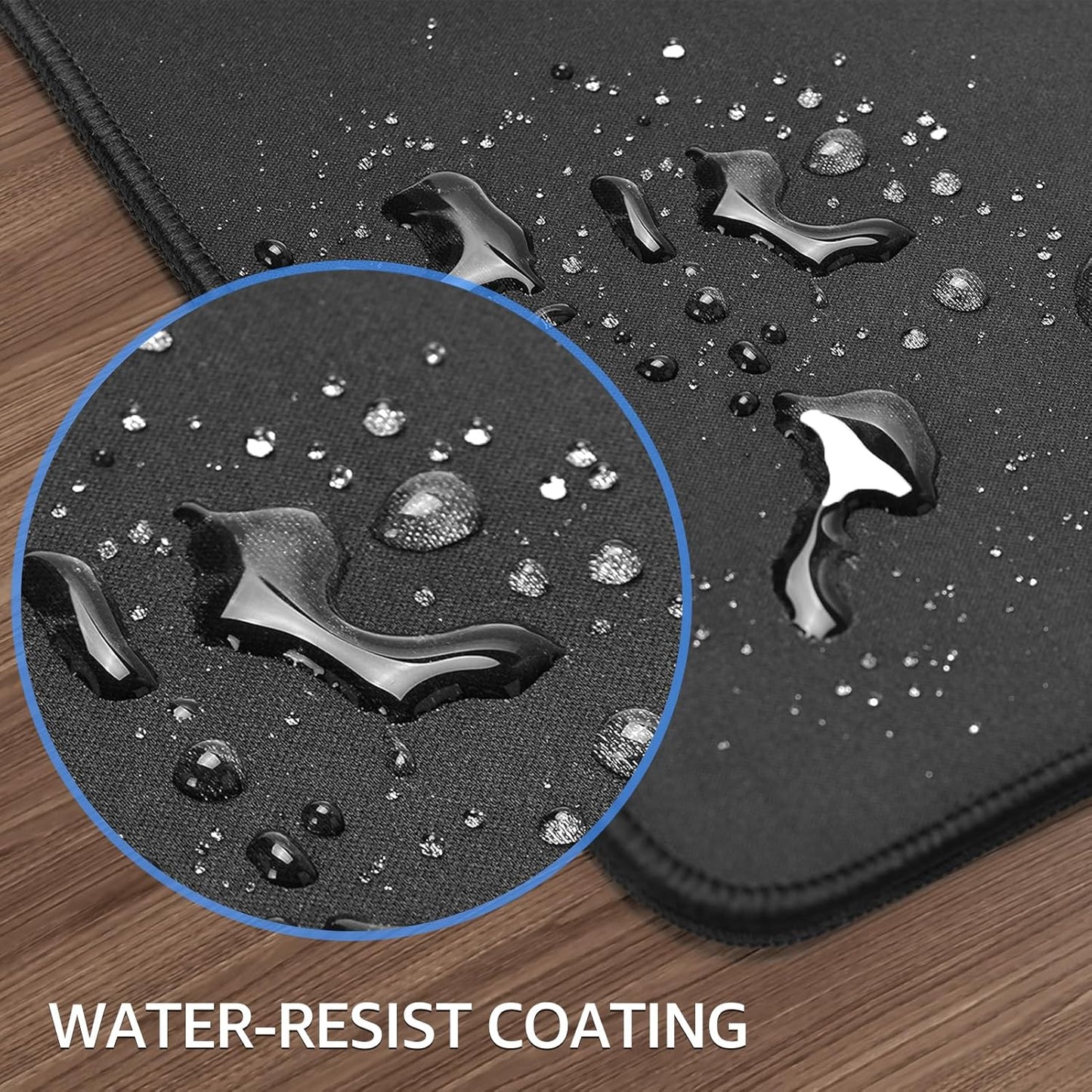 KTRIO Large Gaming Mouse Pad Desk Mat, Superior Micro-Weave Cloth for Precise Mouse Control, Non-Slip Rubber Base, Stitched Edges, Water-Resistant, for Gamer, Office & Home, 31.5" x 11.8" inches