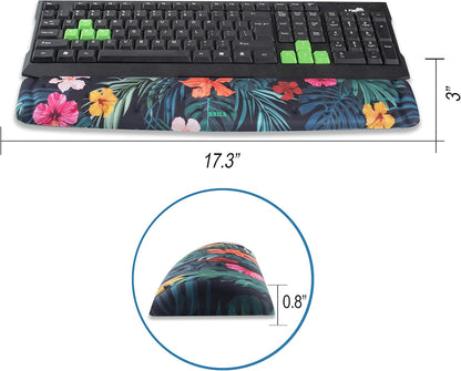 BRILA Memory Foam Mouse & Keyboard Wrist Rest Support Pad Cushion Set for Computer, Laptop, Office Work, PC Gaming - Massage Holes Design - Easy Typing Wrist Pain Relief (Nebula)