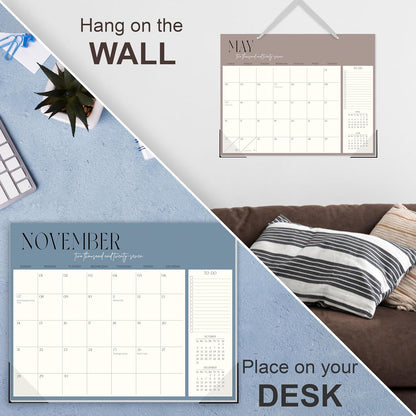 Guasslee Desk Calendar 2026-2027(Jun. 2026 - Dec. 2027), 19-Month School Year Compact Desktop & Wall Calendar, 14" x 11" Thick Paper Monthly Planner for Small Space, Home Office, Dorm & School