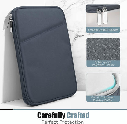 TiMOVO 9-11" Tablet Sleeve Bag for iPad 11-inch A16 2025, iPad 10.9"/10.2"| Air 11 Inch/5th/4th Gen. 10.9", Galaxy Tab A9+/A11Plus 11", Protective Bag with Pocket, Black