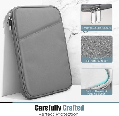 TiMOVO 9-11" Tablet Sleeve Bag for iPad 11-inch A16 2025, iPad 10.9"/10.2"| Air 11 Inch/5th/4th Gen. 10.9", Galaxy Tab A9+/A11Plus 11", Protective Bag with Pocket, Black