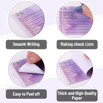 Mr. Pen- to Do List Sticky Notes, 3” x 5”, 9 Pads, 360 Sheets, Lined Checklist Sticky Pads with Smooth Writing, Easy Peel-Off, Thick Paper for Planning, Office, School & Daily Tasks