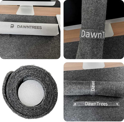 Felt Desk Mat,35.5" x 15.8" Inches,Large Keyboard Mat,Wool Desk Pad, Extra Large Felt Mouse Pad for Computers,Laptops, Offices and Homes. (Dark Gray)