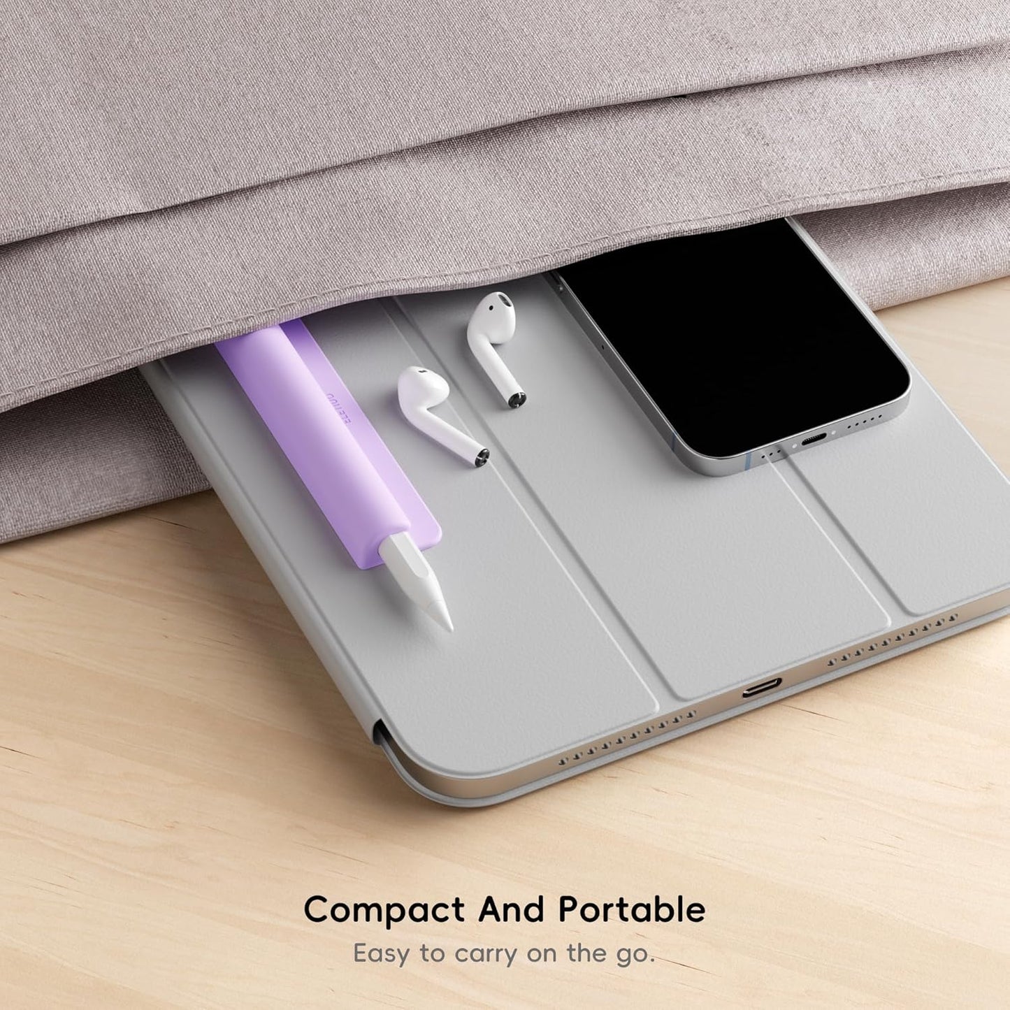 ELETIUO Silicone Pencil Holder Sleeve,Compatible with Apple Pencil (USB-C),Apple Pencil 1st/ 2nd Generation,Strong Adhesive Sticky Attached to iPad Case for Stylus Pens,Black