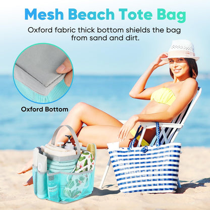 EUDELE Mesh Shower Caddy Portable for College Dorm Room Essentials, Shower Caddy Dorm with 8-Pocket Large Capacity for Beach, Swimming, Gym, Travel essentials