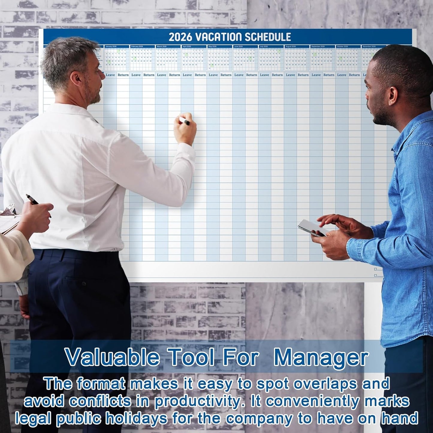 Lincia Large Magnetic Project Planning Management Vision Board 24 x 36 Reusable Office Whiteboard Make Ready Board Property Management Wall Project Planner for Managers Entrepreneurs