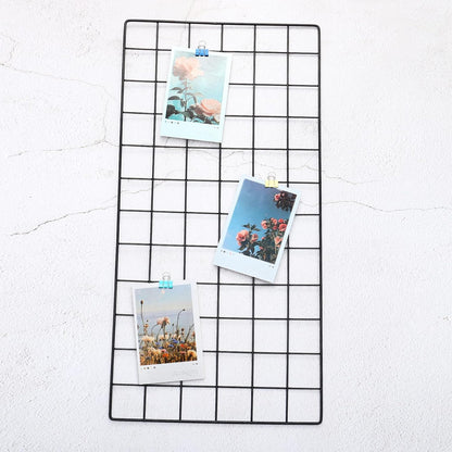 PATIKIL 16"x12" Wire Grid Panel, 1 Pack Wall Grid Decorative Panels Board Photo Pictures Display Decor Hanging Organizer for Home Office, Black
