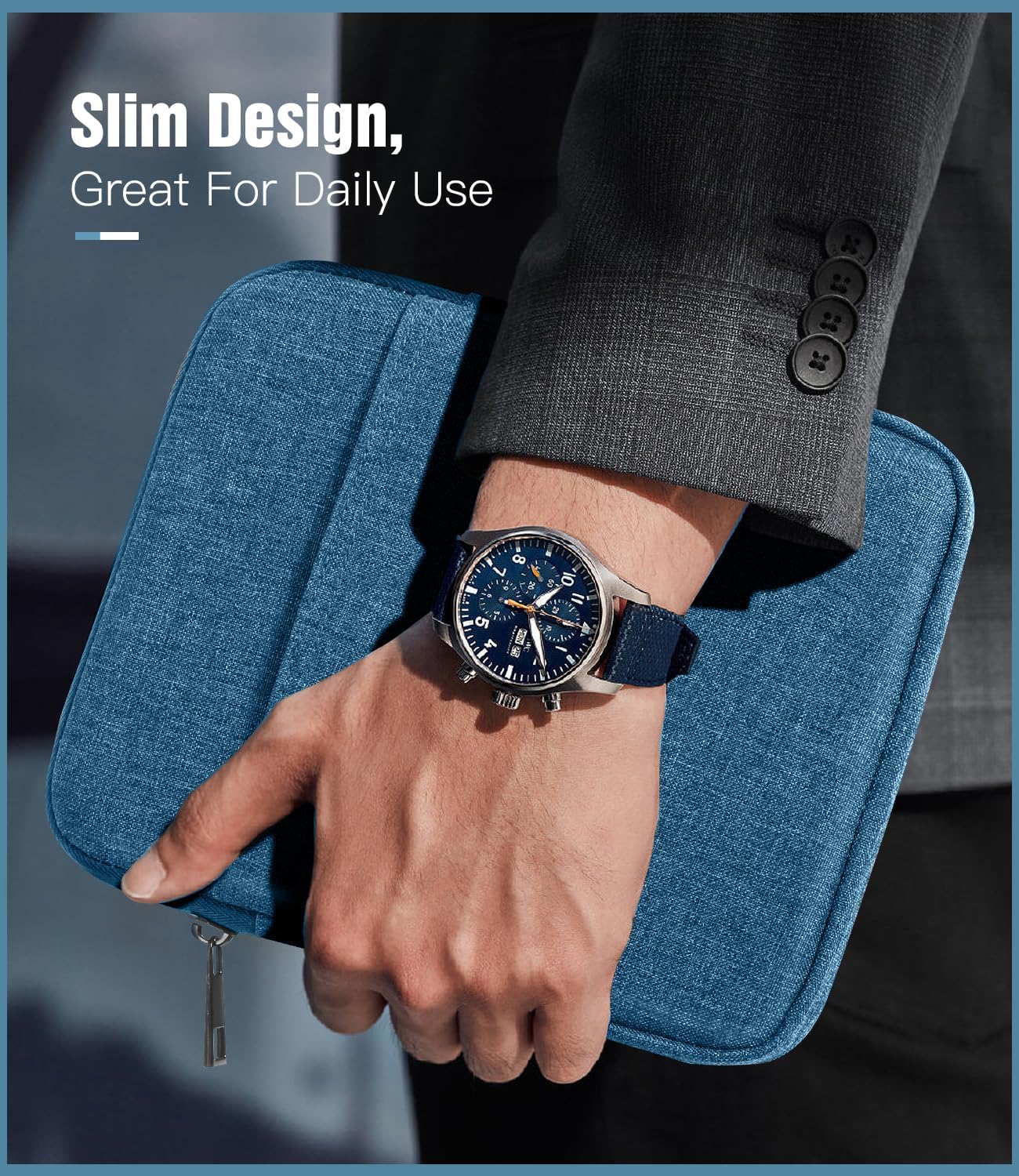 TiMOVO 9-11" Tablet Sleeve Bag for iPad 11-inch A16 2025, iPad 10.9"/10.2"| Air 11 Inch/5th/4th Gen. 10.9", Galaxy Tab A9+/A11Plus 11", Protective Bag Fit Smart Keyboard, Dusty Blue