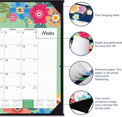2026-2027 Desk Calendar - Large Desk Calendar 2026-2027, JUL 2026 - DEC 2027, 22" x 17", 18 Months Calendar Large, Desk/Wall Calendar 2-IN-1 with Corner Protectors, Desk Pad, To-Do List & Notes - Blue