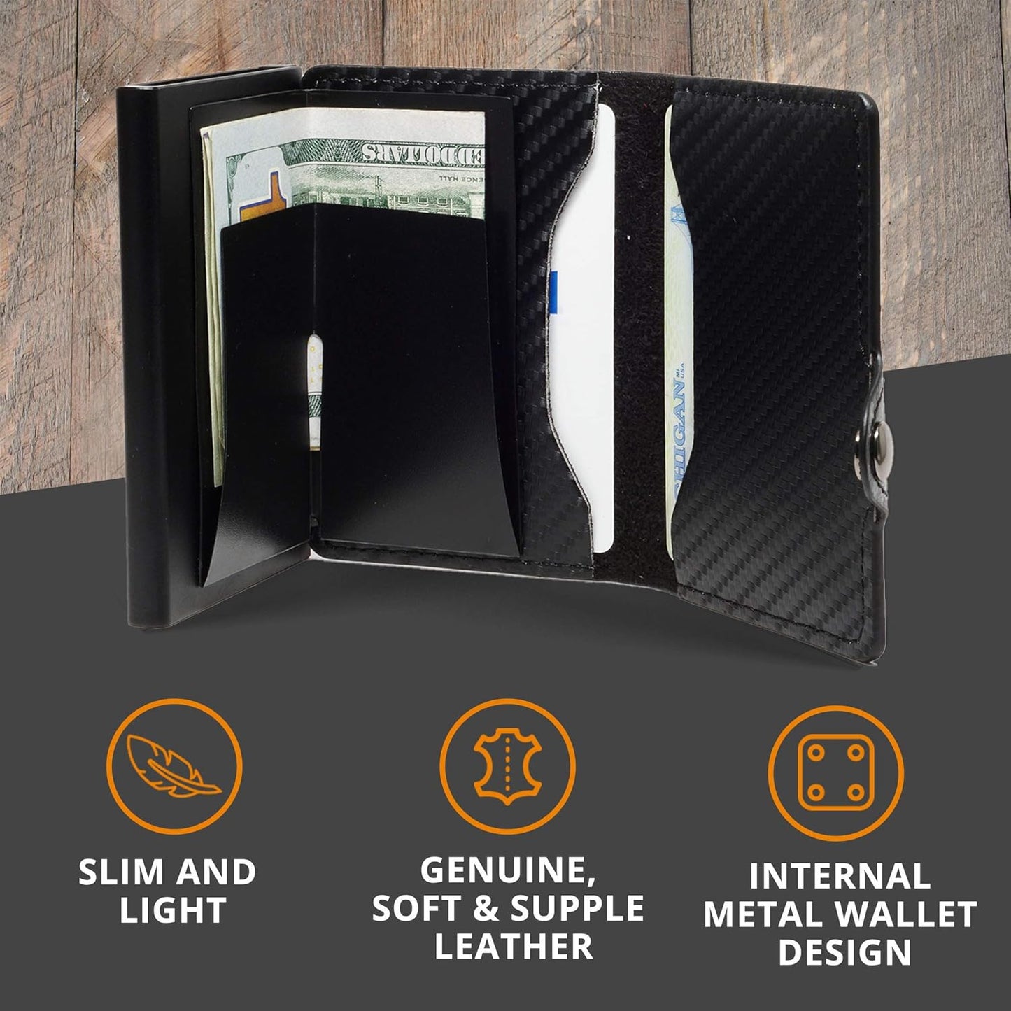 Conceal Plus Wallet Finder Slim Tracker, 5-Year Battery Life - Never Needs Charging, Track Wallet, Backpack, Luggage and More, Works with Apple Find My iOS Only (Android Not Supported)