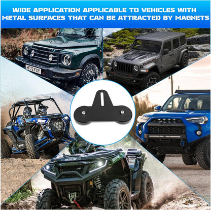 Magnetic Light Bar Mount, Powerful Magnetic Base LED Light Bar Mounting Brackets for Offroad Driving Lighting（2PCS）