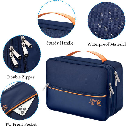CILLA Electronics Organizer Travel, Travel Cord Organizer Case, Compact Electronics Accessories Bag for Cable, Cord, Charger, Phone