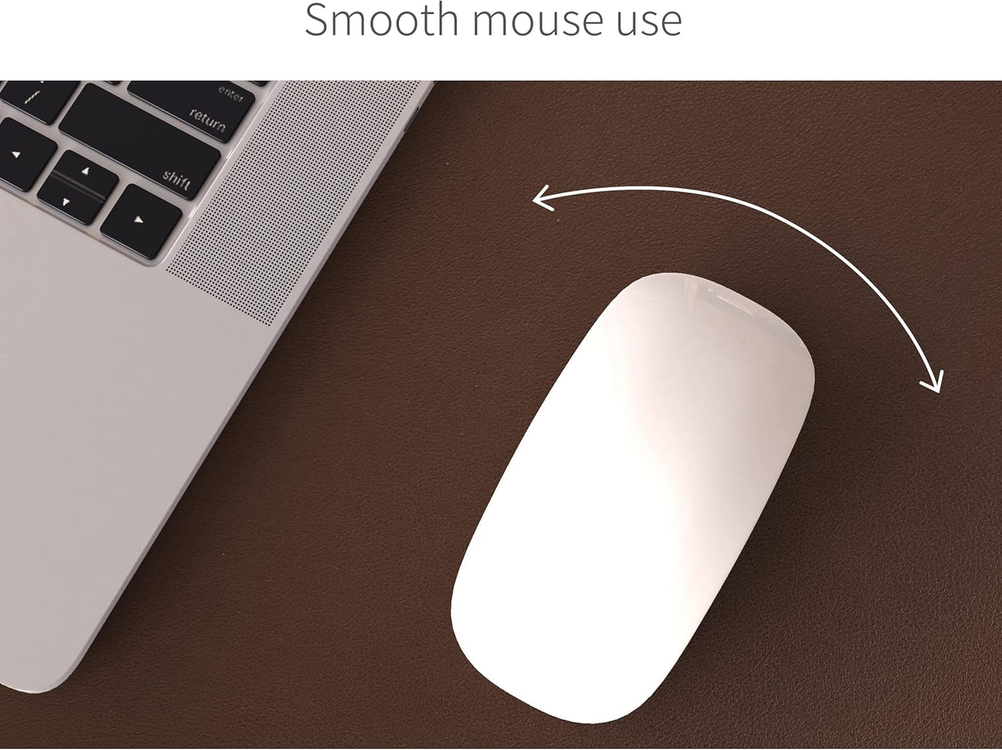 RENMTURE Dual-Sided Mouse Pad, Natural Cork & PU Leather Large Desk Pad for Office and Home Work, Desk Protector Non-Slip, Waterproof, Easy Clean (Olive Green, 32"x16")