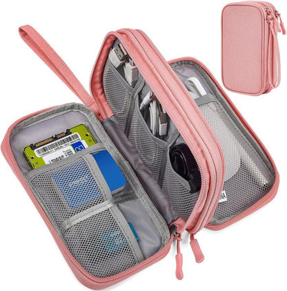 CAOODKDK Electronics Accessories Organizer Pouch Bag, Travel Universal Organizer for Cable, Charger, Phone, SD Card, Business Travel Gadget Bag