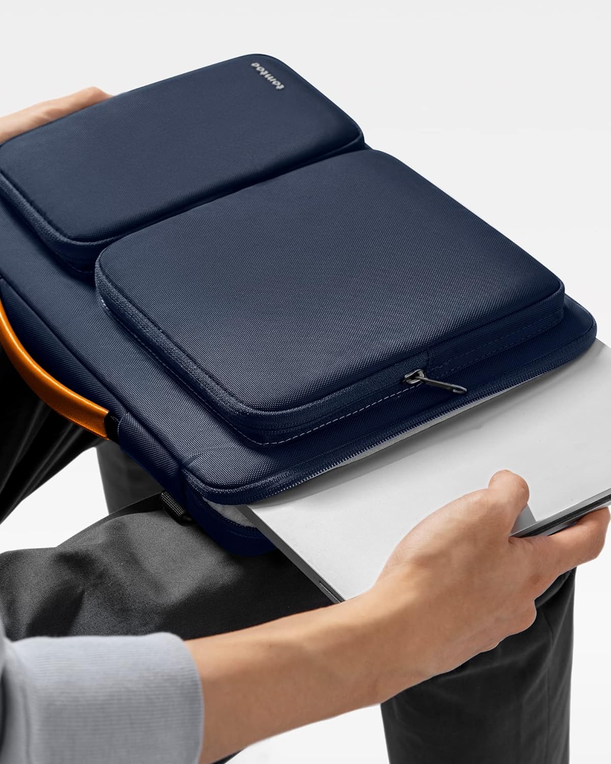 tomtoc 360 Protective Laptop Shoulder Bag for 16-inch MacBook Pro M5/M4/M3/M2/M1 Pro/Max 2026-2019, Water-resistant Sleeve for Dell XPS 15 Surface Book 3 The New Razer Blade 16