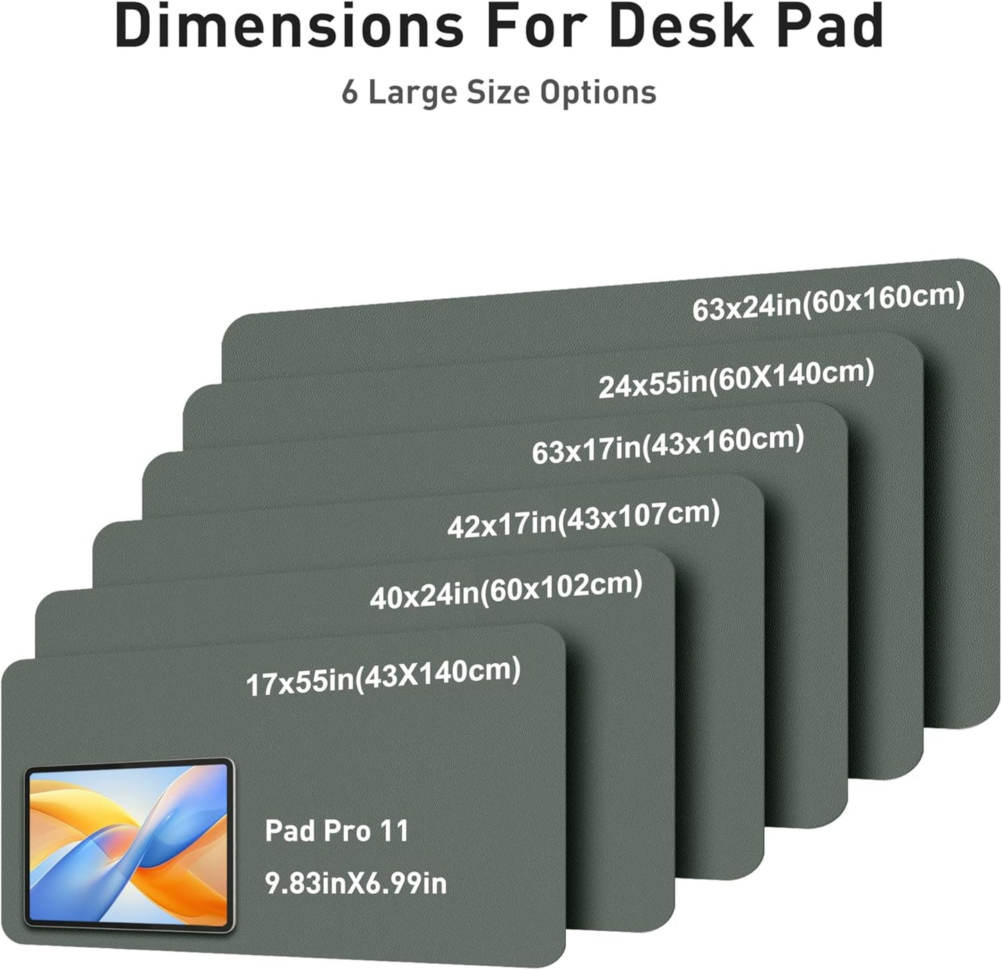 Aothia Leather Desk Pad Protector, Mouse Pad, Office Desk Mat, Non-Slip PU Leather Desk Blotter, Laptop Desk Pad, Waterproof Desk Writing Pad for Office and Home (Brown,23.6" x 13.7") - Colors A