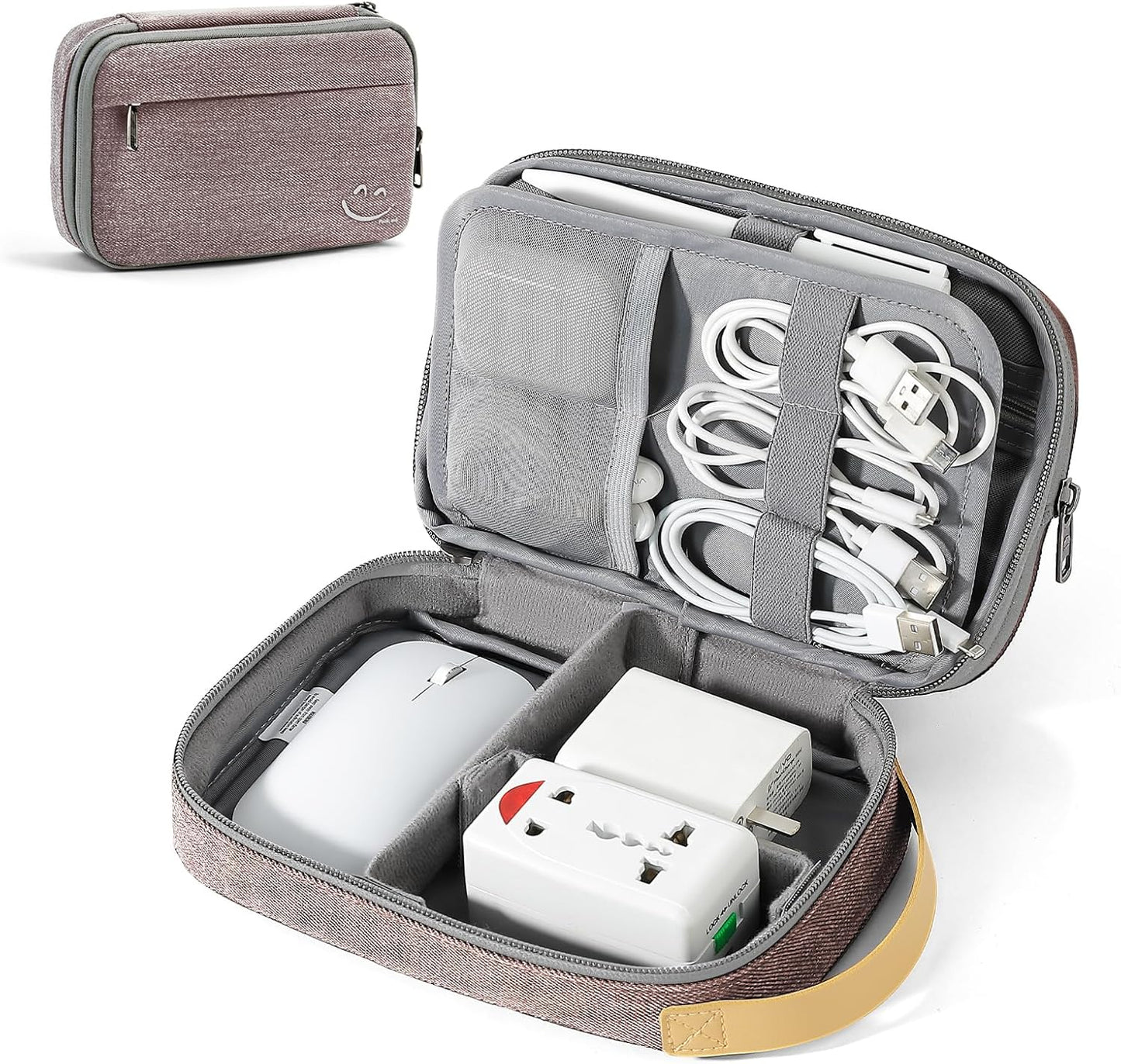 Travelkin Cord Organizer Travel, Electronic Organizer Travel Case, Cable Organizer Bag For Cords,Chargers Phone, Sd Card,Usbs (Black)