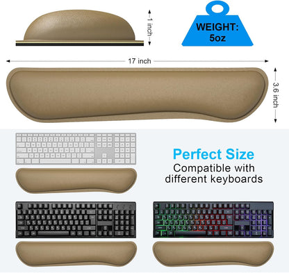 Dapesuom Enlarge Keyboard Wrist Rest, Memory Foam Keyboard Wrist Cushion for Computer Desk Mats Support, Pain Relief Ergonomic Mouse Pad Rests with Non-Slip Base for Gaming, Laptop, Radiant Orchid