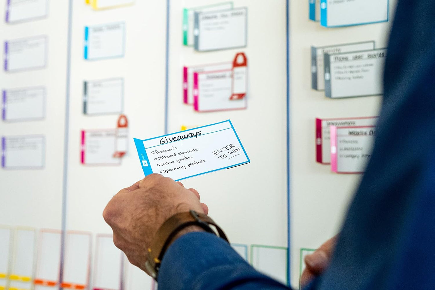 PATboard Scrum Board and Kanban Board Medium TASKcards Magnetic - Mint Green
