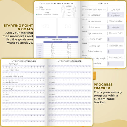 Clever Fox Fitness & Food Journal – Nutrition & Workout Planner for Women & Men – Diet & Gym Exercise Log Book with Calendars, Diet & Training Trackers - Undated, A5 Size, Hardcover (Forest Green)