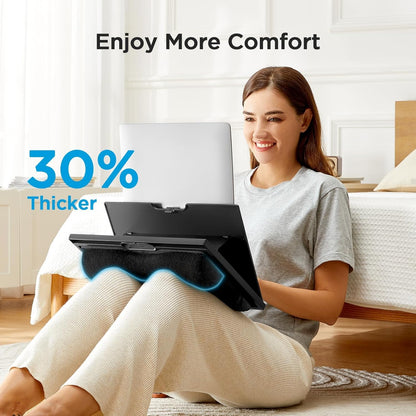 HUANUO Laptop Desk, Portable Laptop Stand Fits Up to 15.6 Inch Laptops, Adjustable with 8 Angles Lap Desks for Adults - Dual Cushion Desk for Sofa, Bed, Car or Work Table