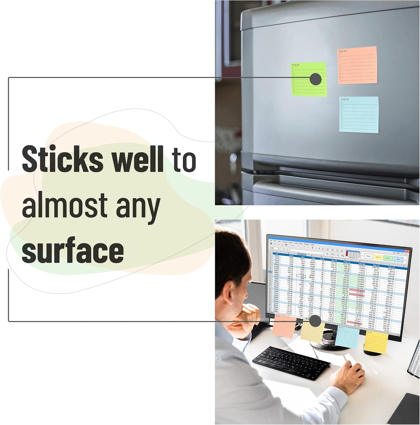 Mr. Pen- to Do List Sticky Notes, 3” x 5”, 9 Pads, 360 Sheets, Lined Checklist Sticky Pads with Smooth Writing, Easy Peel-Off, Thick Paper for Planning, Office, School & Daily Tasks