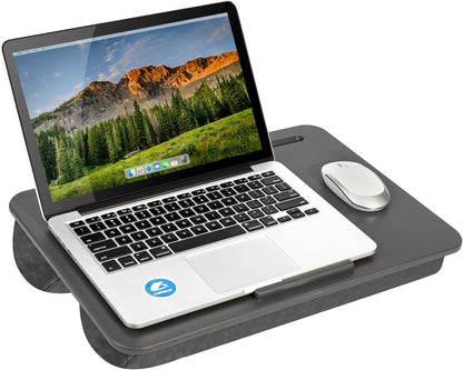 LAPGEAR Compact Lap Desk – Fits Up to 14″ Laptops – Charcoal – Style No. 43105