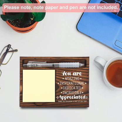 Inspirational Motivational Gifts, Encourage Gifts, Recovery Gifts, Little Reminders Sticky Note Holder, Post-it Note Dispenser for Desk, Wooden Post-it Note & Pen Holder 6.5" x 4.7" - FTA121