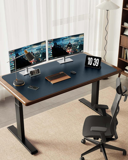 YSAGi 35.4" x 17" Large PU Leather Desk Mat for Keyboard and Mouse - Waterproof Non-Slip Desk Pad Protector for Office, Home, Writing Desk, Black