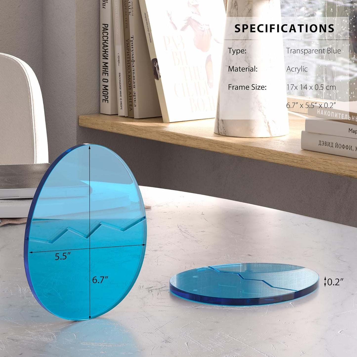 Acrylic Coaster Decorative Plates, Irregular Bar Drink Coaster, Clear Cloud Shape Coffee Cup Coaster, Perfect for Tabletop Protection and Accessories Display.(Gold)