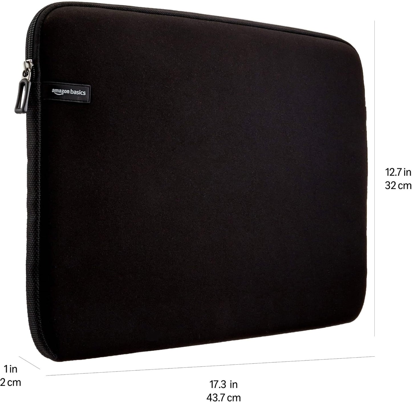 Amazon Basics 11.6 inch Laptop Sleeve, Protective Case with Zipper - Black