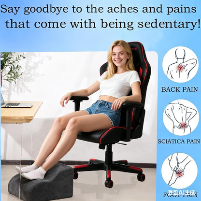 Foot Rest for Under Desk at Work.Multifunctional 3-Tier Foot Stool,with Washable Footrest.for Under Desk,Office Chair Gaming Chair & Sofa,Leg Elevation Pillow,Supports Posture-Brown