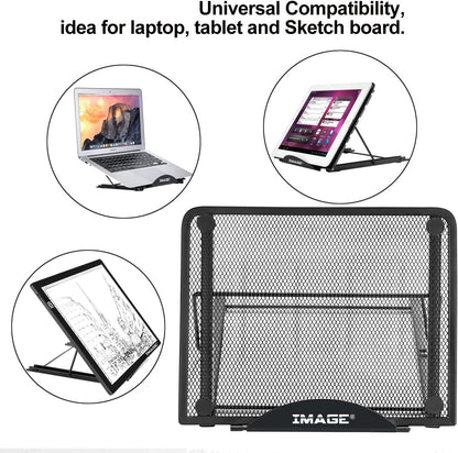 IMAGE Light Box Stand,Multifunction 7 Angle Points Skidding Prevented Tracing Holder for Laptop LED Light Table A4 LB4 L4S and Most tracing Ligh Box pad