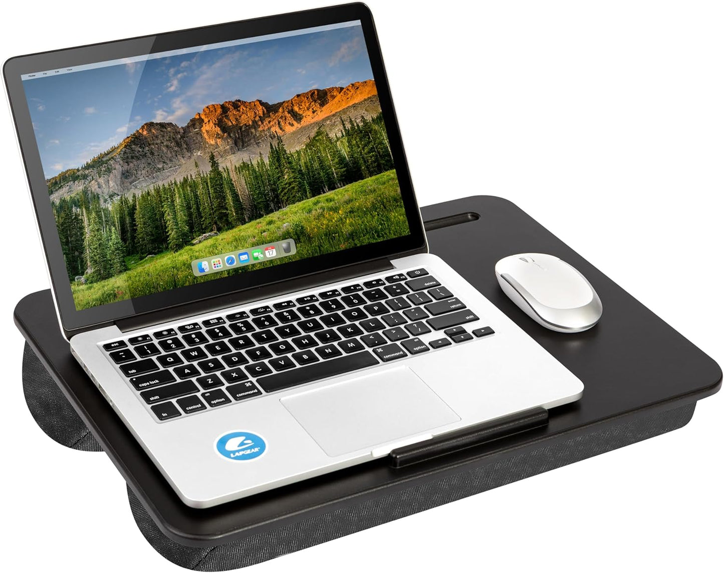 LAPGEAR Compact Lap Desk – Fits Up to 14″ Laptops – Charcoal – Style No. 43105