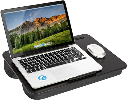 LAPGEAR Compact Lap Desk – Fits Up to 14″ Laptops – Charcoal – Style No. 43105