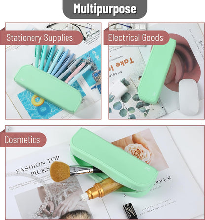 Mr. Pen- Silicone Pencil Case, Aesthetic Pencil Bag for Women, Makeup Pouch, Multifunctional Pouch for Stationery, Cosmetics and Electrical Goods Storage