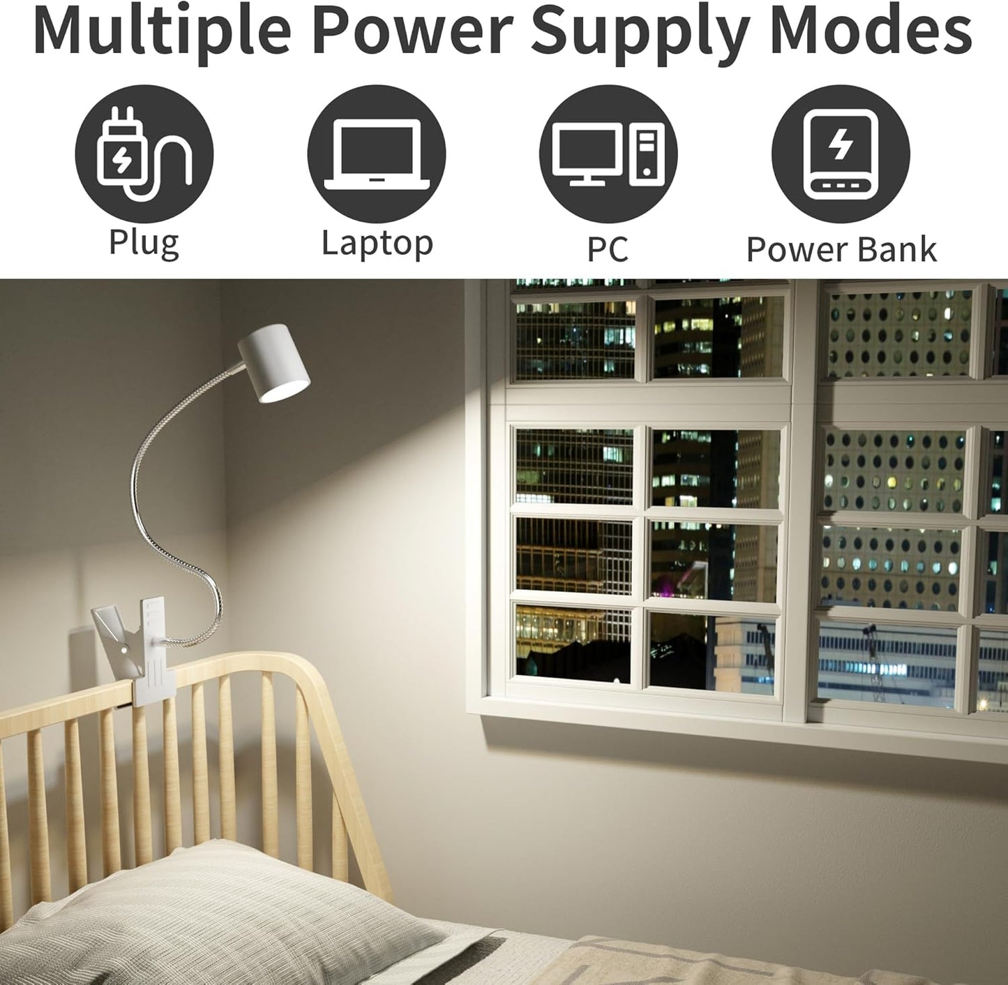 Dott Arts Desk Lamp,USB Clip On Light,Book Lights for Reading at Night,3 Color Modes,10 Brightness Clamp Lights,360° Gooseneck LED Reading Light for Books in Bed,Eye-Care for Home Office,Headboards