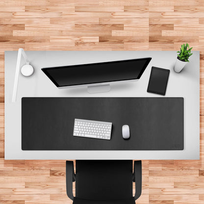 Cacoy 36" x 20" Leather Desk Mat for Home Office, Extra Large PU Leather Desk Pad Blotters, Waterproof Computer Keyboard Mat, Extended Gaming Mouse Pad, Desk Protector for Desktop and PC Laptop, Black